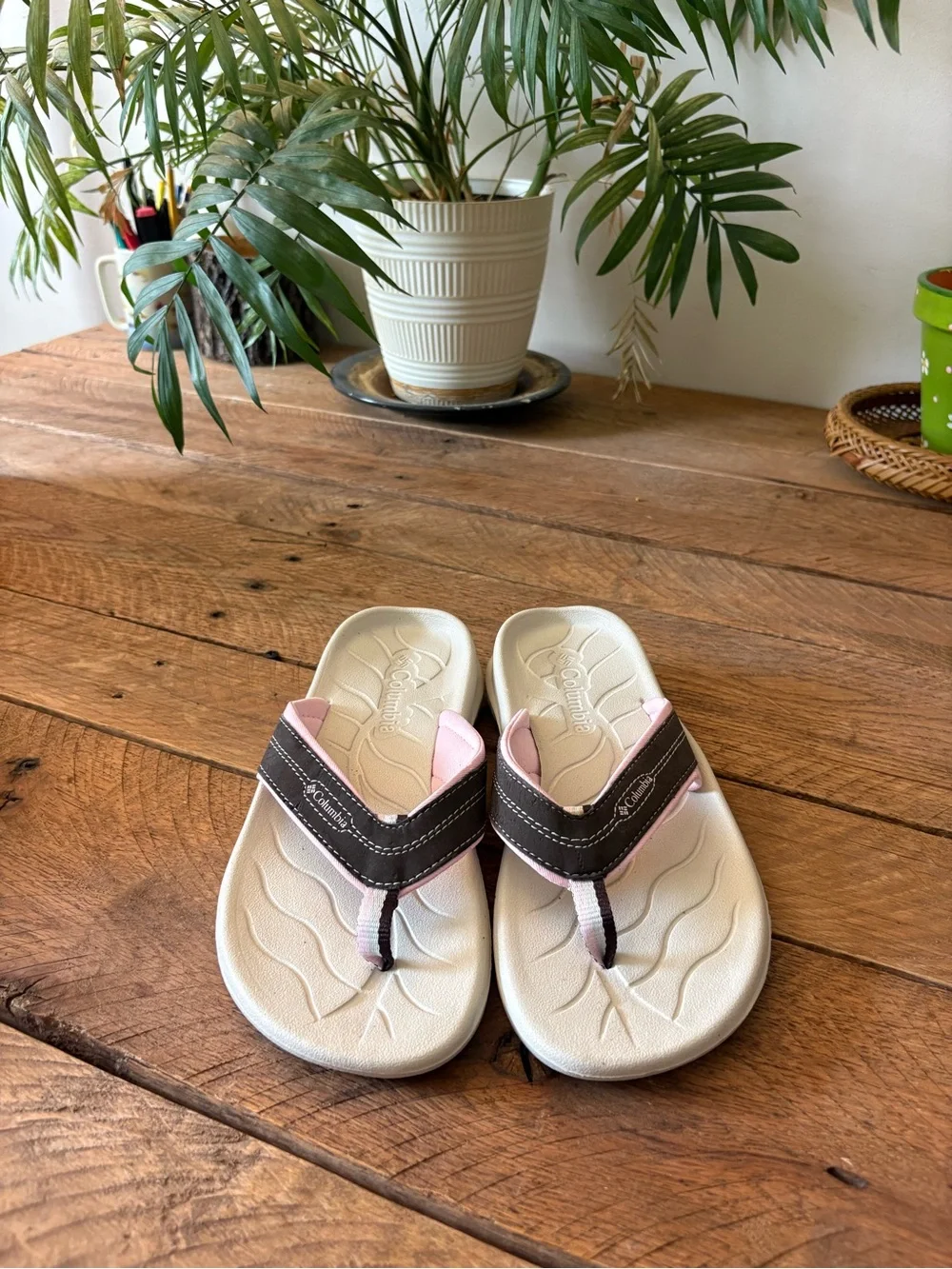 Columbia Beige, Pink & Brown Kids Sandals